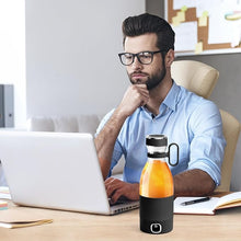 Load image into Gallery viewer, Portable Blender, MIAOKE 6 Blades Juicer Cup for Juice Shakes and Smoothies 350ml Mini Blender with Led Display Usb Rechargeable,3000Mah Rechargeable Battery, for Home Sports Outdoors Travel-Black