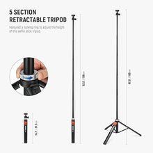 Load image into Gallery viewer, NEEWER Phone Tripod for Cell Phone & Camera with Remote, 62.9" All Metal Selfie Stick Travel Vlog Tripod Stand for iPhone with Phone Holder, Portable Camera Tripod for Canon Sony DLSR GoPro, TS05
