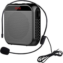 Load image into Gallery viewer, Portable Voice Amplifier for Teachers,Rechargeable Microphone for Teachers, Small Speaker Amplifier with Wired Microphone,Pa System for Outdoors, Teaching, Meeting, Presentation, etc(Black)