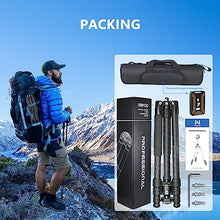 Load image into Gallery viewer, 72.6'' Carbon Fiber Tripod Camera Monopod WEYLLAN Heavy Duty Tripod for Camera, 32.5mm Tube, Professional Camera Tripod with 44mm Arca Low Profile Ball Head, Dslr Tripod Stand for Telescope, Camcorder