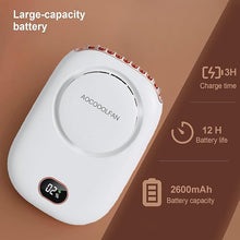 Load image into Gallery viewer, Portable Neck Fan, Handheld Mini Fan Small Personal Fan, Hand Held Fan USB Rechargeable Eyelash Fan for Kids Girls Boys Woman Man Home Outdoor Travel (White)