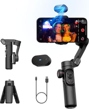 Load image into Gallery viewer, Gimbal Stabilizer for iPhone, 3-Axis Phone Gimbal with AI Tracking Sensor, Gimbal with Focus Wheel for iPhone/Android, iPhone Gimbal with 7.0 Anti-Shake for Video Recording-Smart AI XE