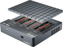 Load image into Gallery viewer, MAIWO 4 Bay M.2 NVMe SSD Enclosure with USB4 Port with SoftRAID with Cooling Fan, Support 1-to-3 Offline Clone, 40Gbps High Speed, Backward Compatible Thunderbolt 4/3