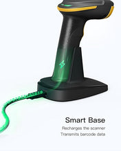 Load image into Gallery viewer, Inateck 2D Barcode Scanner Bluetooth, Barcode Reader with 2.4Ghz Smart Base, Screen Scanning, BCST-54 Black
