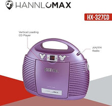 Load image into Gallery viewer, HANNLOMAX HX-327CD Portable CD Player with AM/FM Radio, Aux-in, AC/DC Dual Power Source. (Purple)