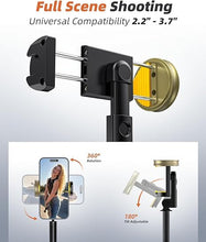 Load image into Gallery viewer, 62" Phone Tripod & Selfie Stick, Tripod for iPhone with Remote, Portable, Lightweight Travel Tripod for Selfies Video Recording Vlog, Extendable Phone Tripod Stand Compatible with iPhone Android