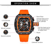 Load image into Gallery viewer, Mini Focus Men's Watch Fashion Sport Wrist Watches (Chronograph/Waterproof/Luminous/Calendar) Silicon Strap Quartz Watch for Men