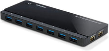 Load image into Gallery viewer, TP-Link Powered USB Hub 3.0 with 7 USB 3.0 Data Ports and 2 Smart Charging USB Ports. Compatible with Windows, Mac, Chrome & Linux OS, with Power On/Off Button, 12V/4A Power Adapter(UH720)