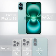 Load image into Gallery viewer, JETech Magnetic Case for iPhone 16 6.1-Inch Compatible with MagSafe, Translucent Matte Back Slim Shockproof Phone Cover (Teal)
