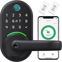 Load image into Gallery viewer, Smart Door Handle Lock with Keypad: Yamiry Fingerprint Smart Lock - Keyless Entry Door Lock for Front Door - Digital Door Lock - Deadbolt Lock with APP - Genarate Passcode Remotely - DIY Installation