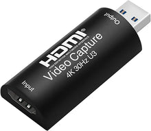 Load image into Gallery viewer, HDMI Video Capture Card, Cam Link 4K 30 HDMI to USB 3.0 1080P60 Game Capture Card Device for Streaming Recorder, Live Broadcasting, Compatible with Nintendo Switch,Xbox,PS4 (VLC/OBS/Amcap)