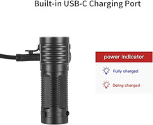 Load image into Gallery viewer, ThruNite T1S V2 Magnetic Tailcap Mini Flashlights, USB C Rechargeable Flashlight with SST40 LED, 1212 Lumen, 184 Meters Throw EDC Flashlight - Black CW