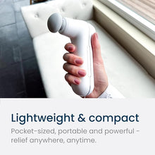 Load image into Gallery viewer, Nobol MyoLite Percussion Massage Gun - Deep Tissue Muscle Relief, Quiet & Portable, Cordless with 4 Attachments and Travel Case (White)