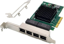 Load image into Gallery viewer, Quad-Port PCIe Gigabit Ethernet Server Adapter with NetXtreme® BCM5719 Chipset PCI Express 1000M Network LAN Card for Windows Server Linux Ubuntu VMware (BCM5719-4P)