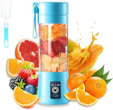 Load image into Gallery viewer, Portable Blender Cup,Electric USB Juicer Blender,Mini Blender Portable Blender For Shakes and Smoothies, Juice,380ml, Six Blades Great for Mixing,Bule
