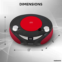 Load image into Gallery viewer, Magnavox MD6949 Portable Top Loading CD Boombox with AM/FM Stereo Radio and Bluetooth Wireless Technology in Black | CD-R/CD-RW Compatible | LED Display | (Black/Red)