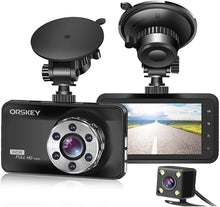 Load image into Gallery viewer, Dash Cam Front and Rear 1080P Full HD Dual Dash Camera in Car Camera Dashboard Camera Dashcam for Cars 170 Wide Angle with 3.0" LCD Display Night Vision and G-Sensor?2024?