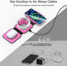 Load image into Gallery viewer, Wireless Charger 3 in 1,RTOPS Magnetic Travel Wireless Charging Station Multple Devices,GaN 3 in 1 Charging Station,Compatible for iPhone16/15/14/13/Pro/Max,iWatch,AirPods4/3/2/Pro(Adapter Includes)