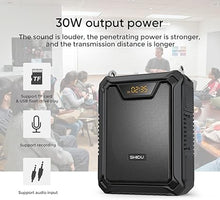 Load image into Gallery viewer, SHIDU Voice Amplifier Wireless Microphone 30W Classroom Microphone for Teachers Wireless Bluetooth Voice Speaker Portable PA System for Teachers,Classroom, Meetings, Outdoors