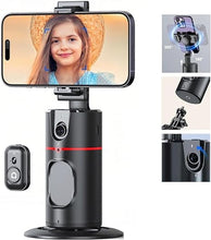 Load image into Gallery viewer, Auto Face Tracking Tripod with Remote - 360° Rotation Auto Tracking Phone Holder Smart Tracking Phone Stand Moving Tripod for iPhone Content Creator Essentials for Video Vlog Live Stream (Black 02)