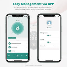 Load image into Gallery viewer, Keyless Entry Door Lock with APP Control - Fingerprint Deadbolt Door Lock, Electronic Keypad Lock, Smart Locks for Front Door, Auto-Lock & One Touch Locking with Bluetooth - Oil Rubbed Bronze