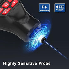 Load image into Gallery viewer, Digital Paint Thickness Gauge Coating Thickness Tester. Original Coating Auto Car Paint Meter, Paint Meter with Automatic Fe/NFe, ?m/Mils Unit, Range 0~2000?m