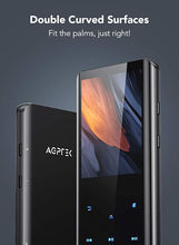 Load image into Gallery viewer, AGPTEK 64GB MP3 Player with Bluetooth 5.3, A19X 2.4" Curved Screen Portable Music Player with Speaker Lossless Sound with FM Radio, Voice Recorder, Supports up to 128GB, Black