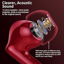 Load image into Gallery viewer, Wireless Earbuds Bluetooth 5.3 Headphones Bass Stereo Ear Buds with Noise Cancelling Mic LED Display in Ear Earphones IP7 Waterproof 36H Playtime for Laptop Pad Phones Sports Workout Red
