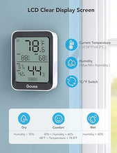 Load image into Gallery viewer, Govee Indoor Hygrometer Thermometer 3 Pack, Bluetooth Humidity Temperature Gauge with Large LCD Display, Notification Alert with Max Min Records, 2 Years Data Storage Export for Room Greenhouse, Black