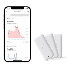 Load image into Gallery viewer, SwitchBot IP65 Indoor Outdoor Hygrometer Thermometer Wireless 3Packs, 394ft Bluetooth Range, Refrigerator Thermometer, Dewpoint/VPD/Absolute Humidity Sensor, 2-Year Battery Life, Free Data Storage
