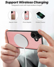 Load image into Gallery viewer, OCASE for iPhone 16 Case Detachable Wallet Case with Card Holder, 2 in 1 Pu Leather Flip Folio with RFID Blocking Stand Wrist Strap Shockproof Phone Cover 6.1 Inch 2024, Light Pink