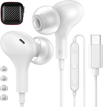 Load image into Gallery viewer, APETOO USB C Headphones Magnetic Wired Earbuds Noise Isolation in-Ear Type C Earphones with Mic Volume Control for iPhone 16 Pro 15 Pro,Samsung S24 S23 FE S22 Ultra Fold A35,iPad Air(M2),Pixel 7 6 5