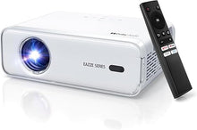Load image into Gallery viewer, EAZZE D1 Smart Projector with WiFi and Bluetooth, Netflix-Officially-Licensed, Auto Focus & Keystone, DoIby Audio, Zoom, Native 1080P Movie, Portable Outdoor Mini Projector, White