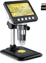 Load image into Gallery viewer, Digital Microscope, 4.3" LCD USB Coin Microscope, 1000X 1080P Error Coin Magnifier with 8 Adjustable LED Lights, PC View, Compatible with Windows for Adults Kids