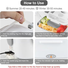 Load image into Gallery viewer, FVW Electric Lunch Box Food Heater, 3 in 1 Portable Food Warmer Lunch Box for Car & Home, Leak Proof, Lunch Heating Microwave with 304 Stainless Steel Container 1.5 L, 110V/12V/24V