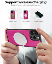 Load image into Gallery viewer, OCASE for iPhone 16 Pro Case Detachable Wallet Case with Card Holder, 2 in 1 Pu Leather Flip Folio with RFID Blocking Stand Wrist Strap Shockproof Phone Cover 6.3 Inch 2024, Rose
