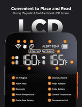 Load image into Gallery viewer, GoveeLife Wireless Meat Thermometer with 2 Probes, Unlimited Range WiFi Meat Thermometer with Digital LCD Rechargeable Base, APP Recipes, Bluetooth Food Cooking Thermometer for BBQ Grill, Oven, Smoker