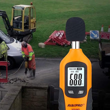 Load image into Gallery viewer, Decibel Meter, RISEPRO® Digital Sound Level Meter 30 – 130 dB Audio Noise Measure Device Backlight MAX/MIN, Data Hold Auto Power Off Dual Ranges HT-80A