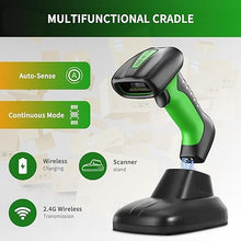 Load image into Gallery viewer, NETUM 2D QR Industrial Bluetooth Barcode Scanner with Charging Dock, Upgraded Wireless 2D/1D Bar Code Reader, 2600mAh Battery, Drop Dust WaterProof, Hands-Free for Windows, Mac, Android, iOS (NT-1950)
