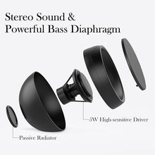Load image into Gallery viewer, USB Computer Speaker for Laptop, External Speakers for Desktop Computer with Crystal Clear Sound, Rich Bass and Volume Buttons, Plug-N-Play (Black)