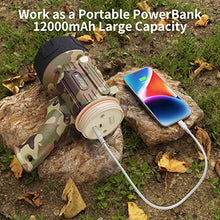 Load image into Gallery viewer, BUYSIGHT Rechargeable Spotlight Flashlight Floodlight,1600 lumens Hand held Spot Lights IP67 Waterproof COB Camping Lantern with red Filter(Camouflage Gray-COB)