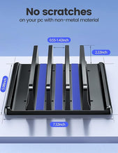Load image into Gallery viewer, Vaydeer 3-Slot Vertical Laptop Stand Made of Premium ABS Plastics 5 in 1 Design Space-Saving Adjustable Desk Organizer for All MacBook/Chromebook/Surface