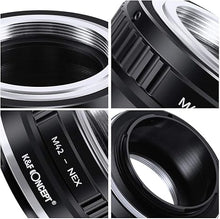 Load image into Gallery viewer, K&F Concept Lens Mount Adapter Compatible with M42 Lens to NEX E-Mount Camera Compatible with Sony Alpha NEX-7 NEX-6 NEX-5N NEX-5 NEX-C3 NEX-3