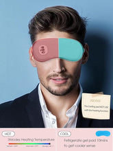 Load image into Gallery viewer, Cordless Heated Eye Massager with Cooling Eye Pad, Vibrating Heating Sleeping Mask for Men Women Kids -USB Charing Heated Eye Mask Electric for Dry Eyes, Relax,Travel (Blue)
