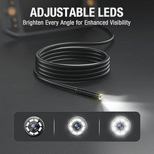Load image into Gallery viewer, Endoscope Borescope with Light,Teslong 4.3" HD Snake Inspection Camera, 0.3inch Diameter Scope Camera for Automotive Engine, Home Waterproof Fiber Optic Camera for Sewer Duct Pipe(16.5FT)