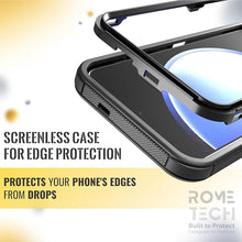 Load image into Gallery viewer, for Samsung Galaxy S25+ Case with Belt Clip Holster & Kickstand, Screenless Protective Dual-Layer Shockproof Phone Case for Galaxy S25 Plus - Black