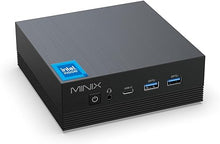 Load image into Gallery viewer, MINIX Z100-Aero Mini PC, Intel 12th Gen N100, 16GB DDR4, 512GB PCIe 3.0 X1 NVMe SSD Windows 11 Pro Mini PC, 4K Triple Display/1GB+2.5G LAN/USB-A 3.2/USB-C/WiFi 5/BT5.1/Vesa Mount/Support Auto Power On