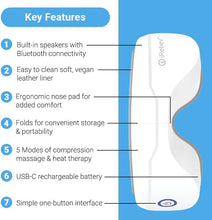 Load image into Gallery viewer, iReliev Eye Massager with Heat, Bluetooth Music Heated Massager for Migraines, Eye Strain, Dark Circles Eye Bags Dry Eye Improve Sleep, Best Gift for Women/Men