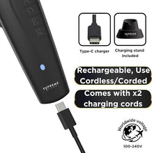 Load image into Gallery viewer, Supreme Trimmer Vader Trimmer ST3778 | Barber Liner Mens Beard Trimmer (210 Min Run Time) DLC T Blade Cordless Hair Clippers | Black