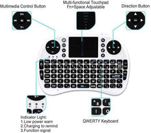 Load image into Gallery viewer, (Upgraded)Rii 2.4GHz Mini Wireless Keyboard with Touchpad,QWERTY,LED Backlit,Portable Keyboard for laptop/PC/Tablets/Windows/Mac/TV/Xbox/PS3/Raspberry Pi .(i8+ Black)